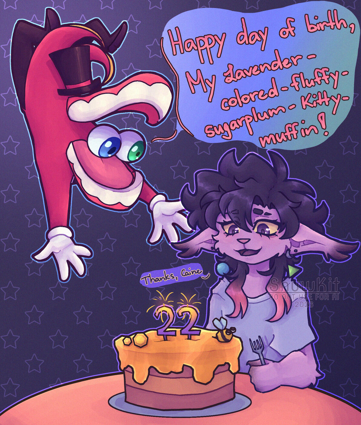 Birthday Art with Caine